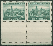 Böhmen & Mähren 1939 4er-Block Mit 2 Leerfeldern Unten 35 VB-6 Postfrisch - Neufs