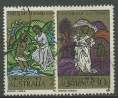 Australien 1973 Weihnachten Taufe Christi Der Gute Hirte 535/36 Gestempelt - Gebruikt