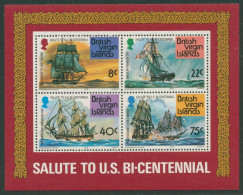 Britische Jungferninseln 1976 200 Jahre USA Schiffe Block 7 Postfrisch (C21957) - Iles Vièrges Britanniques