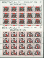 Liechtenstein 1982 Europa CEPT Ereignisse Bogen 791/92 Postfrisch (C13462) - Neufs