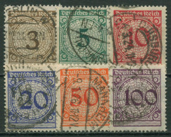 Deutsches Reich 1923 Freimarken: Korbdeckelmuster 338/43 Gestempelt - Used Stamps