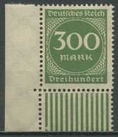 Deutsches Reich 1923 Ziffern Walzendruck 270 W UR Ecke 3 Postfrisch - Nuevos