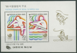 Korea (Süd) 1985 Olympiade Seoul Rudern Hürdenlauf Block 504 Postfrisch (C30382) - Corea Del Sud