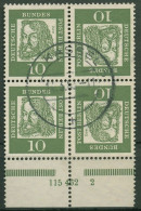 Berlin Zusammendrucke 1962 Dürer K3 Mit HAN 115 462.2 4er-Block Gestempelt - Zusammendrucke