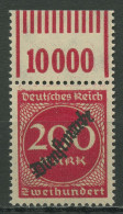 Deutsches Reich Dienstmarke 1923 Walzen-Oberrand D 78 W OR 1'11'1 Postfrisch - Servizio
