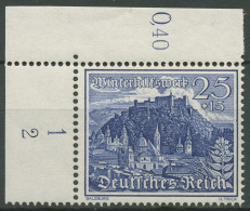 Deutsches Reich 1939 WHW Bauwerke Ecke Mit Formnummer 737 FN 2 Postfrisch - Unused Stamps