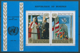 Burundi 1970 25 Jahre Vereinte Nationen UNO Block 43 A Postfrisch (C28049) - Nuovi