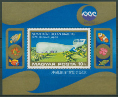 Ungarn 1975 EXPO'75 Okinawa Block 112 A Postfrisch (C92512) - Blocks & Kleinbögen