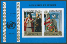Burundi 1970 25 Jahre Vereinte Nationen UNO Block 43 B Postfrisch (C28050) - Ongebruikt