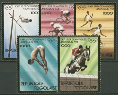 Togo 1976 Olympische Spiele Montreal Stabhochsprung Reiten 1138/42 A Postfrisch - Togo (1960-...)