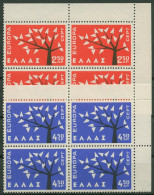 Griechenland 1962 Europa CEPT Bäume 796/97 4er-Block Ecke 2 Ob. Re. Postfrisch - Nuevos