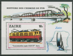 Kongo - Zaire 1980 Eisenbahn Lokomotiven Block 31 Postfrisch (C29710) - Ungebraucht