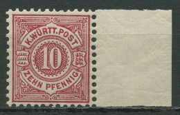 Württemberg 1875 Weiße Ziffern Im Kreis 46 C Mit Rand Postfrisch Geprüft - Neufs