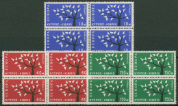 Zypern 1963 Europa CEPT Bäume 4er-Block 215/17 Postfrisch - Unused Stamps