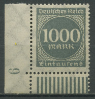 Deutsches Reich 1923 Ziffern Walzendruck 273 W UR Ecke 3 Postfrisch - Ongebruikt