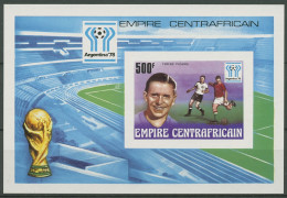 Zentralafrikanische Republik 1977 Fußball-WM '78 Block 20 B Postfrisch (C29675) - Central African Republic