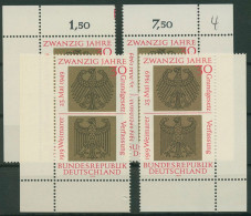 Bund 1969 20 Jahre Bund. Deutschland 585 Alle 4 Ecken Postfrisch (E814) - Ongebruikt