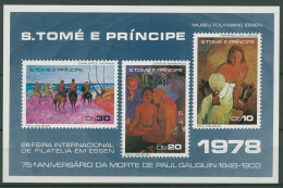 Sao Tomé Und Principe 1978 Gemälde Von Gauguin Block 15 Postfrisch (C29379) - São Tomé Und Príncipe