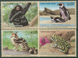 UNO Wien 2002 Gefährdete Tiere Siamang Pinguin Kröte 357/60 Postfrisch - Nuovi
