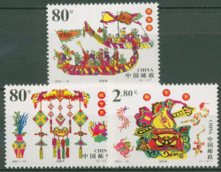 China 2001 Drachenbootfest 3250/52 Postfrisch - Ongebruikt