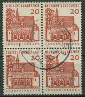Bund 1964/65 Bauwerke Klein, Torhalle Lorsch 456 4er-Block Gestempelt - Gebraucht
