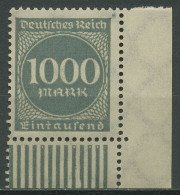 Deutsches Reich 1923 Ziffern Walzendruck 273 W UR Ecke 4 Postfrisch - Ungebraucht