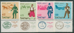 Israel 1966 Tag Der Briefmarke Postboten 378/81 Mit Tab Postfrisch - Nuovi (con Tab)