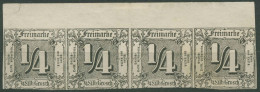 Thurn Und Taxis 1862/64 1/4 Sgr. 26 4er-Streifen OR Ohne Gummierung, Fehler - Nuovi