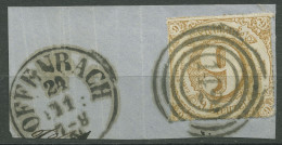 Thurn Und Taxis 1865 9 Kreuzer 44 I Gestempelt, Briefstück - Gebraucht
