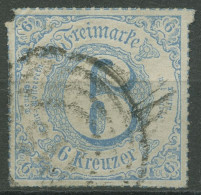 Thurn Und Taxis 1866 6 Kreuzer 53 Gestempelt, Senkr. Oben Nicht Durchstochen - Afgestempeld