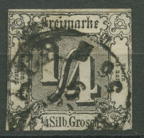 Thurn Und Taxis 1862/64 1/4 Silbergroschen 26 Gestempelt, Kleiner Bug - Gebraucht