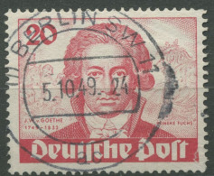Berlin 1949 Goethejahr 62 Gestempelt, Kl. Einriß (R80774) - Gebruikt