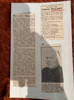 Reverend Pere Leopold Willaert *1878 Brugge +1963 Namur Pretre De La Compagnie De Jesus Facultes Universitaires Namur - Obituary Notices