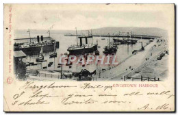 CPA Kingstown Harbour Bateaux - Steamers