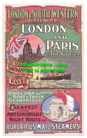 R541619 London And South Western Railway. London And Paris And The Riviera. Via - Altri & Non Classificati