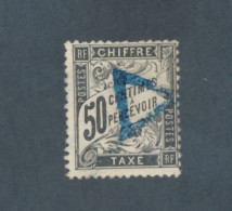 FRANCE - TAXE N° 20 OBLITERE AVEC TRIANGLE BLEU - COTE : 240€ - 1892 - 1859-1959 Afgestempeld