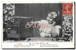 CPA Fantaisie Enfant La Cage De Lili Oiseau - Altri & Non Classificati