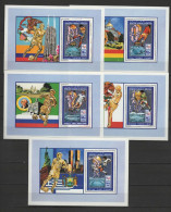 Mauritania 1994 Football Soccer World Cup, Set Of 5 S/s MNH - 1994 – USA