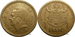 Monaco - Principauté - Louis II - 1 Franc ND (1945) - TTB/XF45 - Mon6531 - 1922-1949 Louis II.