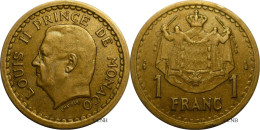 Monaco - Principauté - Louis II - 1 Franc ND (1945) - TTB/XF45 - Mon6727 - 1922-1949 Luigi II