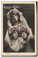 CPA Fantaisie Femmes Roses De Noel  - Women