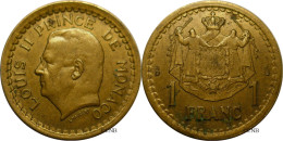 Monaco - Principauté - Louis II - 1 Franc ND (1945) Frappe Forte Avers - TTB/XF45 - Mon6729 - 1922-1949 Louis II