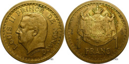 Monaco - Principauté - Louis II - 1 Franc ND (1945) Frappe Forte Avers - TTB/XF45 - Mon6730 - 1922-1949 Louis II.