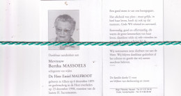 Bertha Massoels-Malfroot, Alken 1895, 1998. Honderdjarige. Foto - Esquela