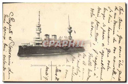 CPA Bateau Jaureguiberry Cuirasse De 1er Rang - Warships