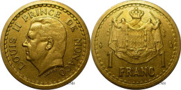 Monaco - Principauté - Louis II - 1 Franc ND (1945) - TTB+/AU50- Mon6733 - 1922-1949 Louis II.