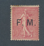 FRANCE - FRANCHISE MILITAIRE N° 4 NEUF* AVEC CHARNIERE - COTE : 45€ - 1906/07 - Militaire Zegels