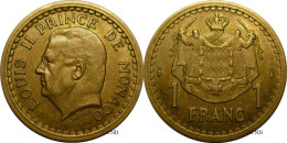 Monaco - Principauté - Louis II - 1 Franc ND (1945) - TTB+/AU50- Mon6735 - 1922-1949 Louis II.