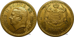 Monaco - Principauté - Louis II - 1 Franc ND (1945) - TTB+/AU50 - Mon6736 - 1922-1949 Luigi II