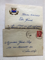 Hourtin Marine 1950 Gironde - Hexagonal Poste Navale & Lettre à En-tête - Correo Naval